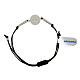 Bracciale cordino medaglietta argento 800 tau s2