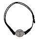 Bracciale cordino argento 800 rodiato tau s1