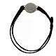 Leder-Armband mit kleiner Medaille aus rhodiniertem Silber 800 mit Darstellung vom Heiligsten Herzen s3