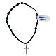 Matte hematite bracelet and 925 silver cross s3