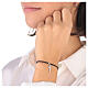 Bracciale ematite a grani con croce d'argento 925 s2