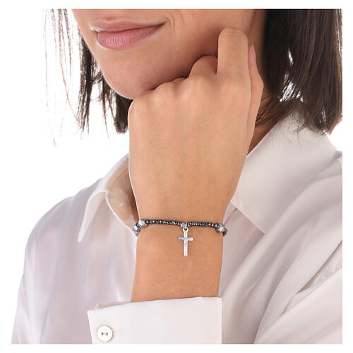925 silver gray pebble hematite bracelet 2
