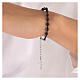 Bracelet of 925 silver with black hematite single decade and silver cross s3