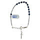 Pulsera hematites gris y azul con cruz de plata 925 s4