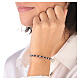 Bracciale ematite nera e grigia con croce argento 925 s2