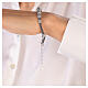 Bracelet of 925 silver with Mexican agate single decade and silver medal s3