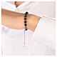 Bracciale croce argento 925 ematite nera e grigia s4