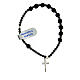 Pulsera hematites gris y negra cruz plata 925 s1