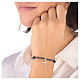 Pulsera hematites gris y negra cruz plata 925 s2