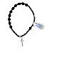 Pulsera hematites gris y negra cruz plata 925 s3