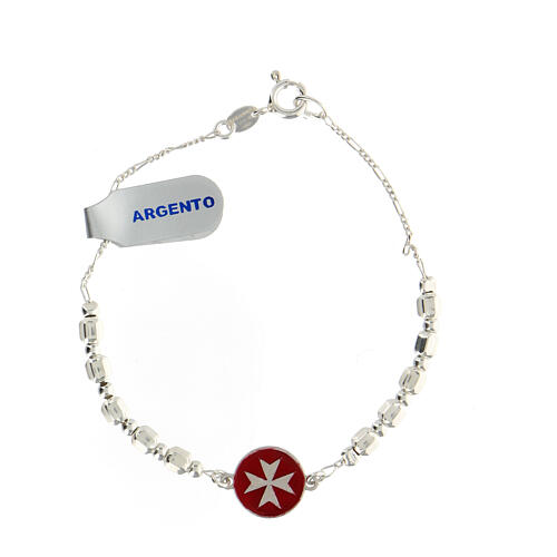 Bracciale argento 925 croce Malta 1