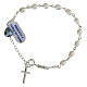 Bracelet with freshwater pearls and 925 silver cross s1
