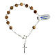 Rosary bracelet with jasper single decade and 925 silver cross s1