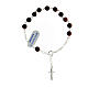 Rosary bracelet with ox's eye single decade and 925 silver cross s3