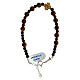 Bracciale argento 925 sfere croce legno s1