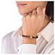 Bracciale argento 925 sfere croce legno s2