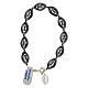 Bracciale argento 925 rombi ematite nera Maria miracolosa s1