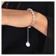 Bracelet of 925 silver with 6 mm beads and tau cross s3