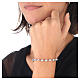 925 silver bracelet Tau cross with 6 mm beads s2