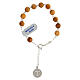 Bracelet of 800 silver with olivewood beads and tau cross s1