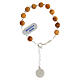 Bracelet of 800 silver with olivewood beads and tau cross s4