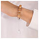 Tau bracelet 800 silver and round olive wood beads s3