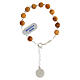 Tau bracelet 800 silver and round olive wood beads s4