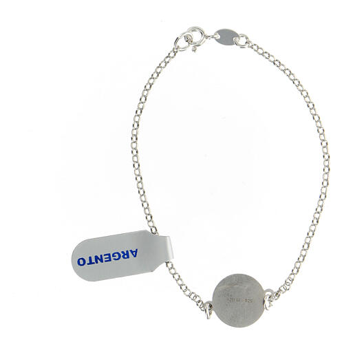 Bracelet of 925 silver with polished tau medal 3