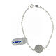 Bracelet argent 925 brillant médaille tau s3