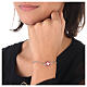 Bracelet of 925 silver with Maltese cross on red medal s2