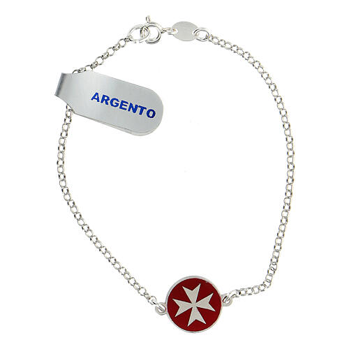 Pulseira corrente prata 925 cruz de Malta 1