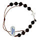 Bracciale decina corda marrone argento 925 s1
