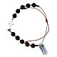 Bracciale decina corda marrone argento 925 s2