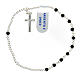 Pulseira dezena pingente prata 925 e ónix 2x3 mm s2