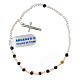Single decade rosary bracelet with 925 silver crucifix and 0.08x0.12 in tiger's eye beads s2