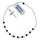 Bracciale decina pendente bronzite e argento 925 2x3 mm s1