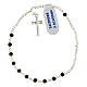 Bracciale decina pendente bronzite e argento 925 2x3 mm s2