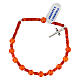 Single decade rosary bracelet of 0.2 in carnelian and 925 silver s2
