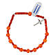 Bracciale decina corniola e argento 925 croce pendente 6 mm s2