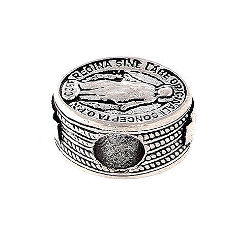 Charm loop bead 1 cm silver 925 Miraculous  1