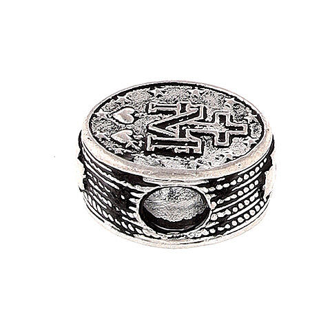 Charm loop bead 1 cm silver 925 Miraculous  2