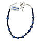 Lapis lazuli decade bracelet and 925 silver cross pendant 6 mm s1