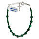 Bracciale decina croce pendente malachite e argento 925 6 mm s2