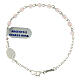 Single decade rosary bracelet with 0.15 in rose quartz beads and 925 silver Miraculous Medal s2