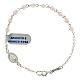 Bracelet dizainier quartz rose 6 mm et argent 925 s1