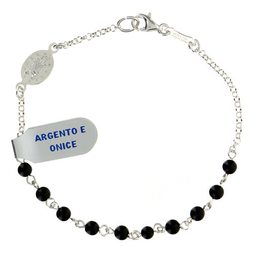 Bracelet dizainier onyx 4 mm et argent 925 2