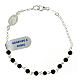 Bracciale decina Medaglia Miracolosa 4 mm onice s1