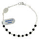 Bracciale decina Medaglia Miracolosa 4 mm onice s2