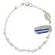 Bracciale decina giada bianca e argento 4 mm s1