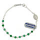 Single decade rosary bracelet with 0.15 in aventurine beads and 925 silver Miraculous Medal s1